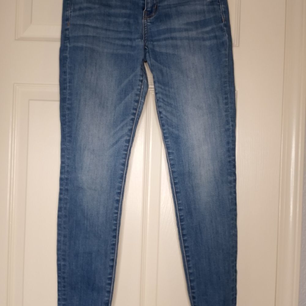 Women's AMERICAN EAGLE Ne(x)t Level Stretch Skinny Blue Jeans, Size 4 Long